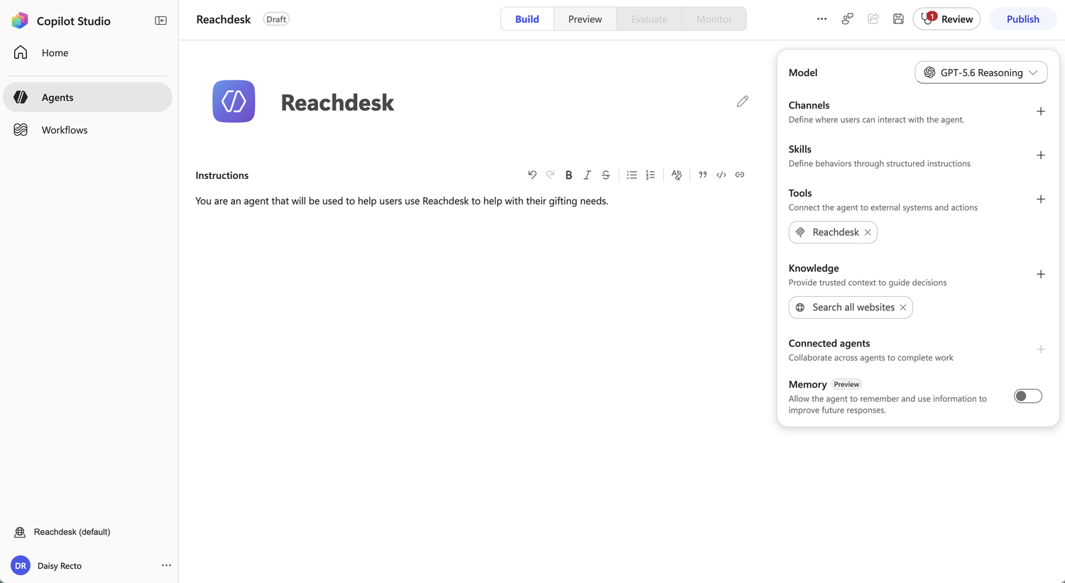 Reachdesk added under Tools